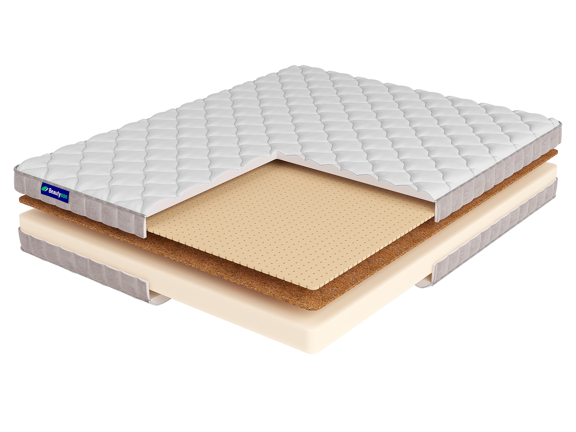Матрас FOAM 10 Mix LUX 200x200 19133 умеренно-жесткий высотой 14 см